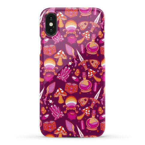 Lesbian Pride Witch Pattern Phone Case